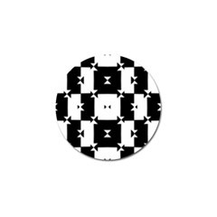 Black And White Check Pattern Golf Ball Marker (10 Pack) by dflcprints