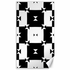 Black And White Check Pattern Canvas 40  X 72  