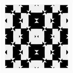 Black And White Check Pattern Medium Glasses Cloth by dflcprints