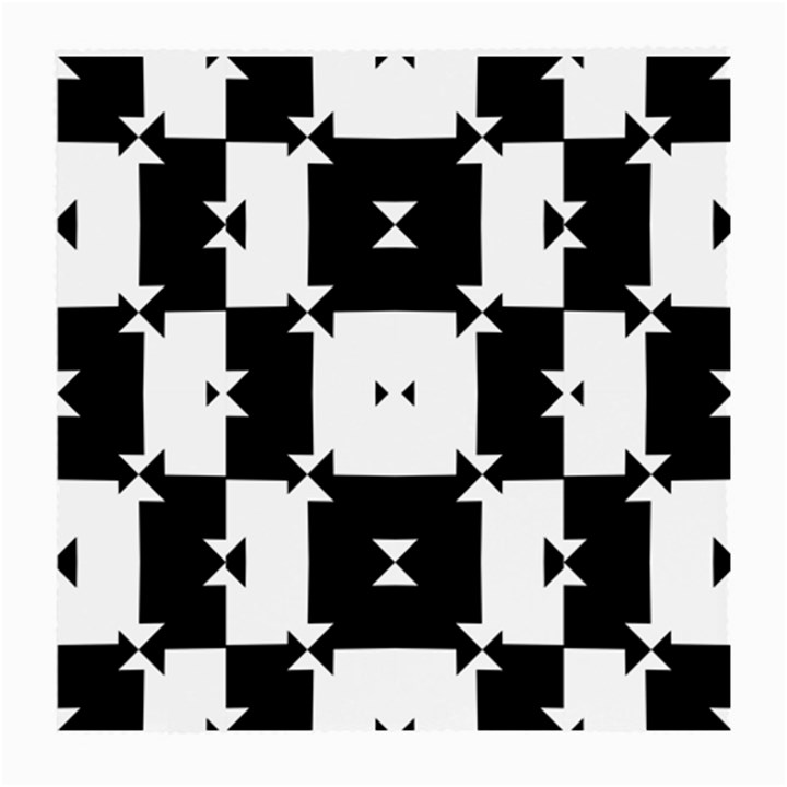 Black And White Check Pattern Medium Glasses Cloth (2-Side)