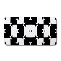 Black And White Check Pattern Medium Bar Mats