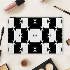 Black And White Check Pattern Cosmetic Bag (large)  by dflcprints