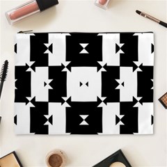 Black And White Check Pattern Cosmetic Bag (xl) by dflcprints