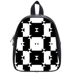 Black And White Check Pattern School Bags (small)  by dflcprints