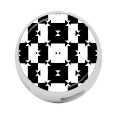 Black And White Check Pattern 4-port Usb Hub (one Side) by dflcprints