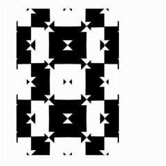 Black And White Check Pattern Large Garden Flag (two Sides)