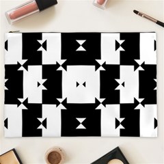 Black And White Check Pattern Cosmetic Bag (xxl)  by dflcprints