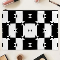 Black And White Check Pattern Cosmetic Bag (xxxl)  by dflcprints