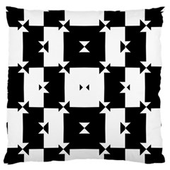 Black And White Check Pattern Large Flano Cushion Case (two Sides)