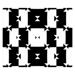 Black And White Check Pattern Double Sided Flano Blanket (small) 