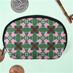 Pink brown flowers pattern     Accessory Pouch Back