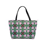 Pink brown flowers pattern     Classic Shoulder Handbag Front