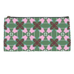 Pink Brown Flowers Pattern     	pencil Case by LalyLauraFLM