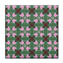 Pink Brown Flowers Pattern     			tile Coaster by LalyLauraFLM