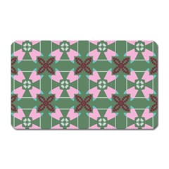 Pink brown flowers pattern     			Magnet (Rectangular)