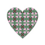 Pink brown flowers pattern     			Magnet (Heart) Front