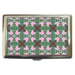 Pink brown flowers pattern     			Cigarette Money Case