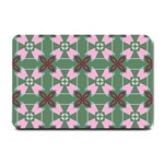 Pink brown flowers pattern     			Small Doormat 24 x16  Door Mat