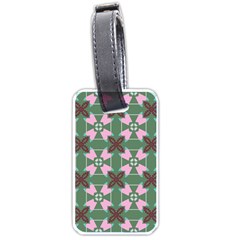 Pink brown flowers pattern     			Luggage Tag (one side)