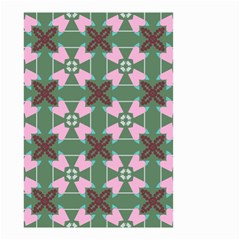 Pink Brown Flowers Pattern     Small Garden Flag