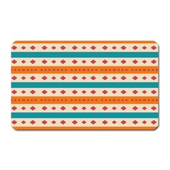 Rhombus And Stripes Pattern      			magnet (rectangular) by LalyLauraFLM