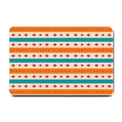 Rhombus And Stripes Pattern      			small Doormat by LalyLauraFLM