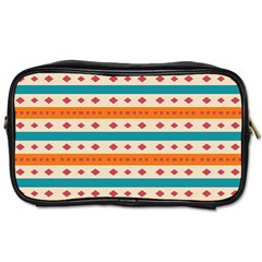 Rhombus And Stripes Pattern      			toiletries Bag (one Side) by LalyLauraFLM