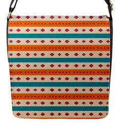 Rhombus And Stripes Pattern      			flap Closure Messenger Bag (s) by LalyLauraFLM