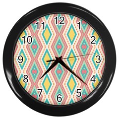 Rhombus Chains       			wall Clock (black) by LalyLauraFLM