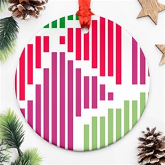 Vertical Stripes    			ornament (round) by LalyLauraFLM