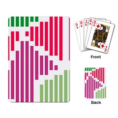 Vertical Stripes    			playing Cards Single Design by LalyLauraFLM