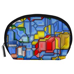 3d Shapes Accessory Pouch by LalyLauraFLM