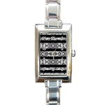 Alien Seamless Stripes Rectangle Italian Charm Watch Front