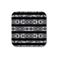 Alien Seamless Stripes Rubber Square Coaster (4 Pack)  by dflcprints