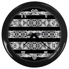 Alien Seamless Stripes Wall Clocks (black) by dflcprints