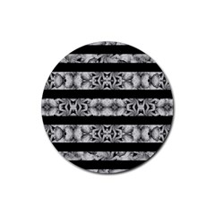 Alien Seamless Stripes Rubber Coaster (round)  by dflcprints