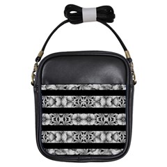 Alien Seamless Stripes Girls Sling Bags by dflcprints