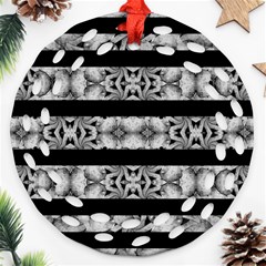 Alien Seamless Stripes Ornament (round Filigree) 