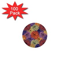 Vintage Floral Collage Pattern 1  Mini Buttons (100 Pack)  by dflcprints