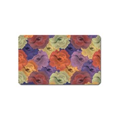 Vintage Floral Collage Pattern Magnet (name Card) by dflcprints