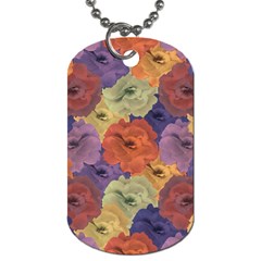 Vintage Floral Collage Pattern Dog Tag (one Side) by dflcprints