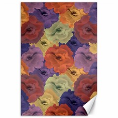 Vintage Floral Collage Pattern Canvas 24  X 36  by dflcprints