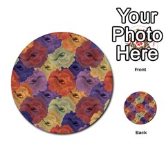 Vintage Floral Collage Pattern Multi-purpose Cards (round)  by dflcprints