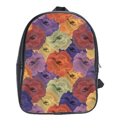 Vintage Floral Collage Pattern School Bags(large)  by dflcprints