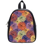 Vintage Floral Collage Pattern School Bags (Small)  Front