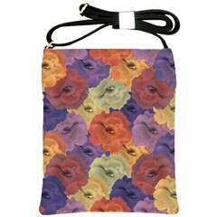 Vintage Floral Collage Pattern Shoulder Sling Bags by dflcprints