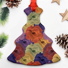 Vintage Floral Collage Pattern Ornament (christmas Tree)