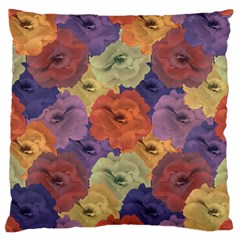 Vintage Floral Collage Pattern Large Cushion Case (one Side) by dflcprints