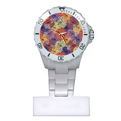 Vintage Floral Collage Pattern Plastic Nurses Watch by dflcprints