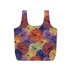 Vintage Floral Collage Pattern Full Print Recycle Bags (s)  by dflcprints